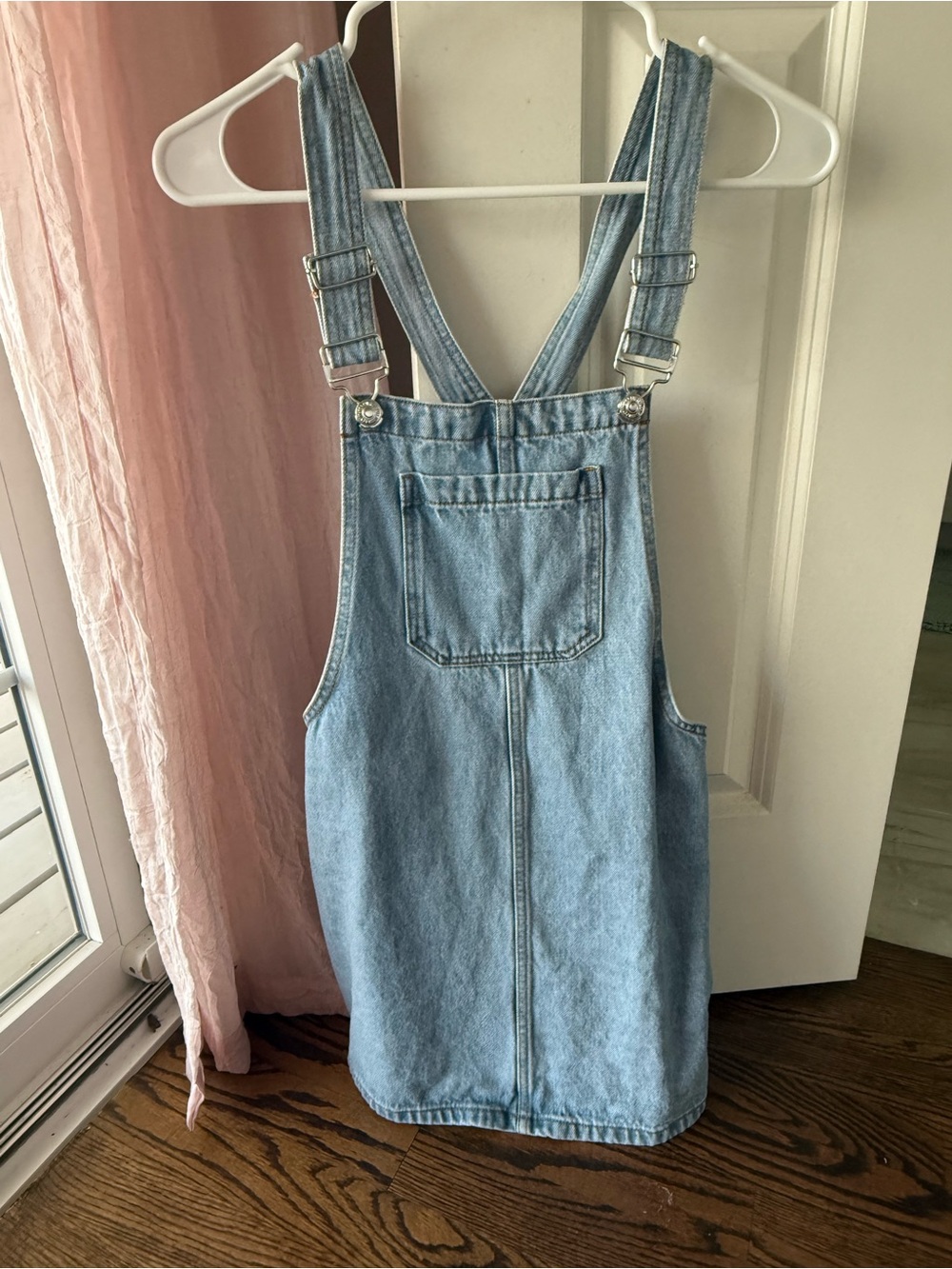 Light Wash Denim Jean Overall Dress size small